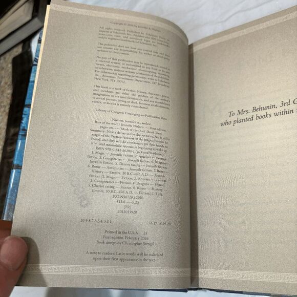 Rise of the Wolf (Mark of the Thief #2) Jennifer A. Nielsen Hardback 1st Edition - Picture 6 of 8